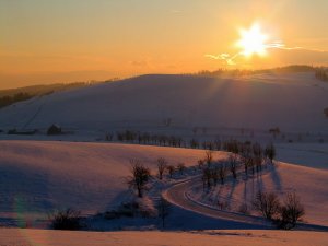 Zimný podvečer nad Oľšavicou