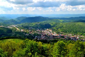 Oblačno nad Kremnicou.